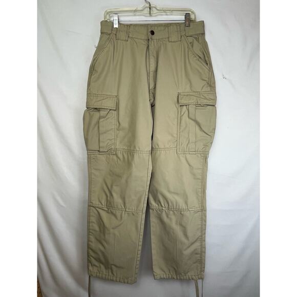 5.11 Tactical Men's 35.5-39XReg Khaki Ripstop TDU Cargo Pocket Drawstring Hem - Picture 1 of 7